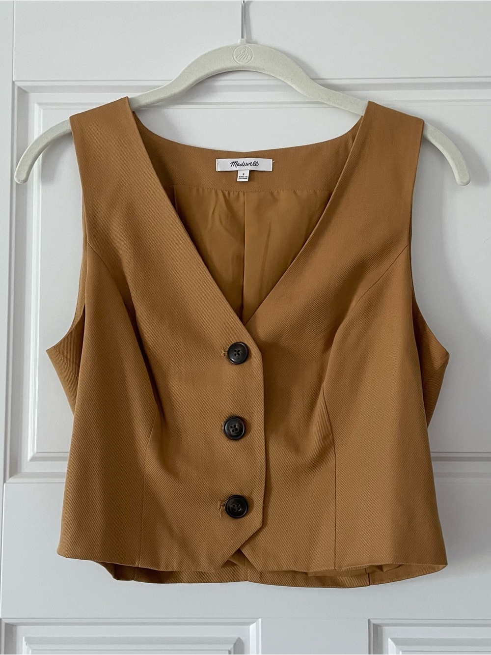 Madewell Katrina Crop Vest, Size 2
